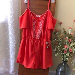 E&M Coral Romper
